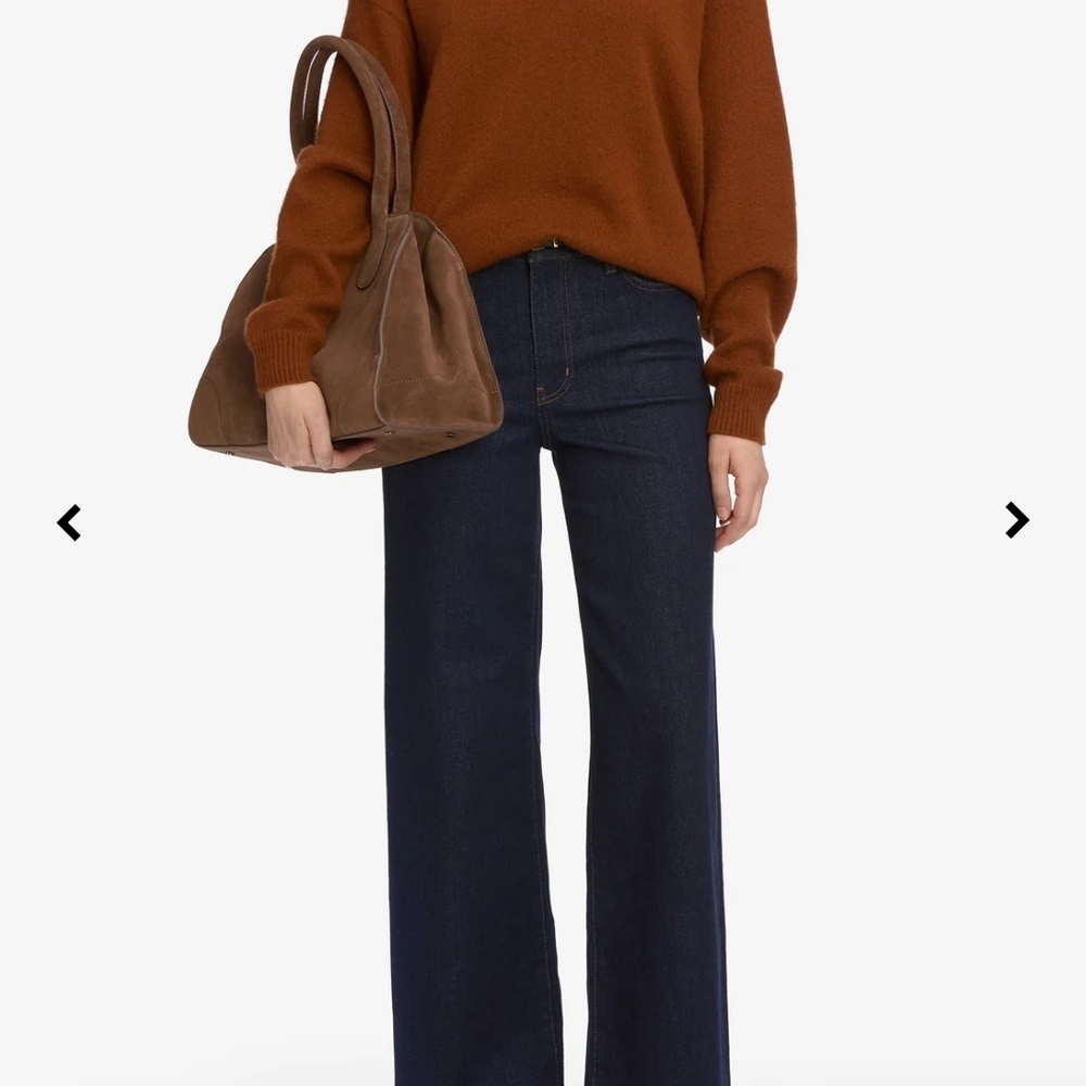 Frame Le Slim Palazzo Women’s Wide-Leg Jeans in Rinse - Picture 3 of 8
